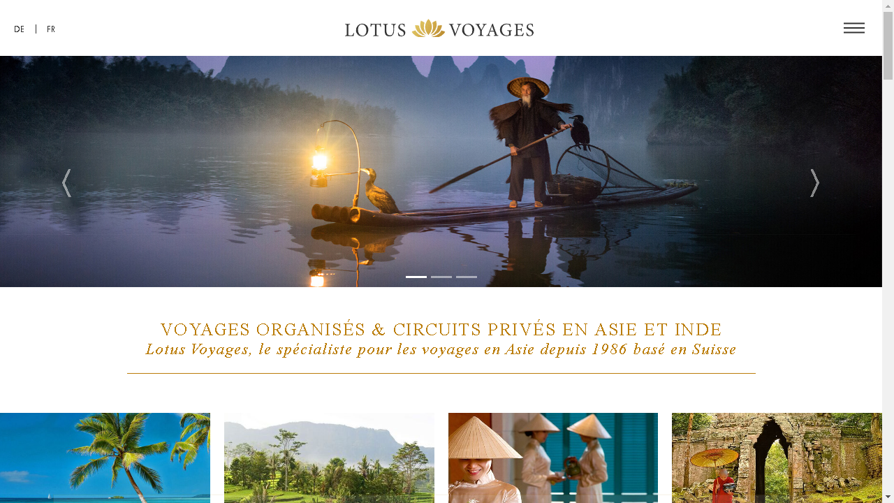 Capture d'écran de http://www.lotusvoyages.ch/